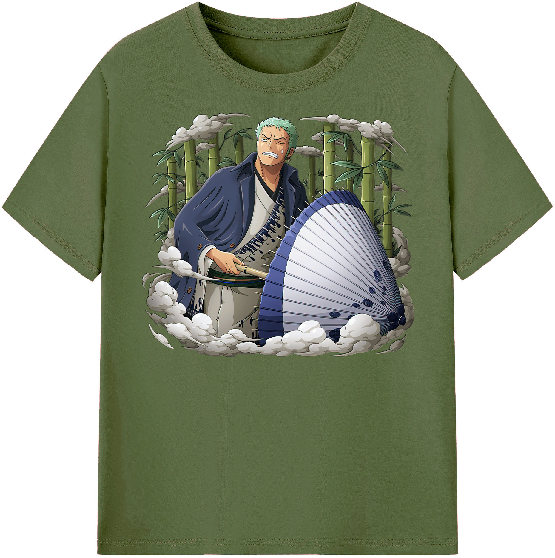 ワンピース ロロノア・ゾロ ONE PIECE Roronoa Zoro 綿100％半袖Tシャツ（フロントプリント）